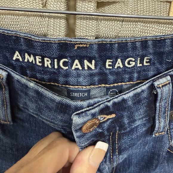 American Eagle Curvy Stovepipe Women’s 6 Long Medium Wash Blue Stretch Denim - Picture 7 of 11